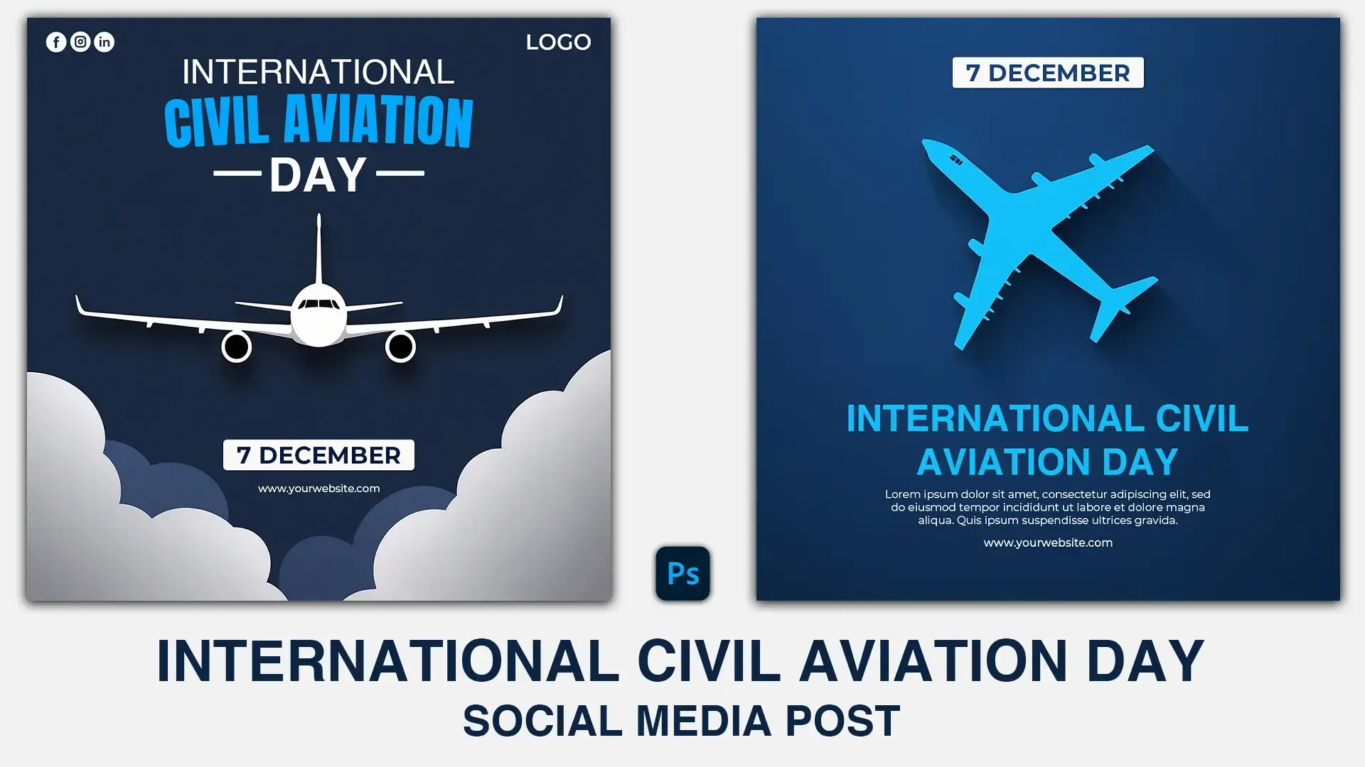 Eye-catching Civil Aviation Day Instagram Post PSD